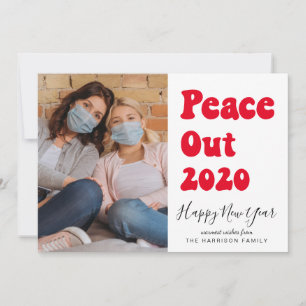 Neues Jahr Spaß Frieden aus dem Jahr 2020 Foto Feiertagskarte