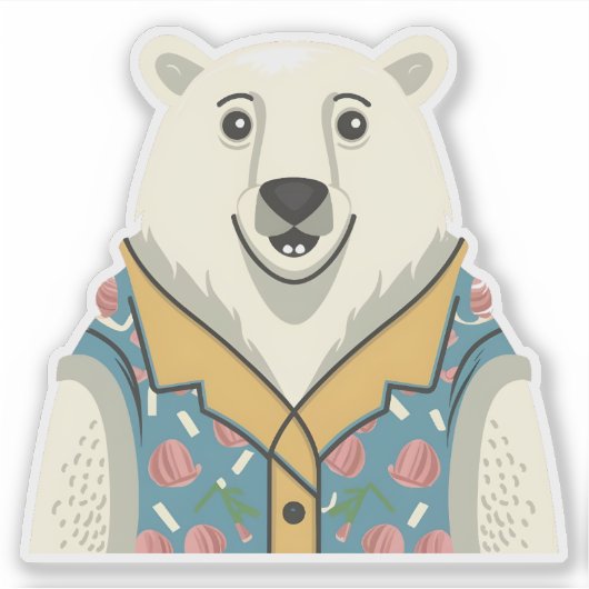 Neues Jahr und lustige und glückliche Tiere Aufkleber (Vorderseite)