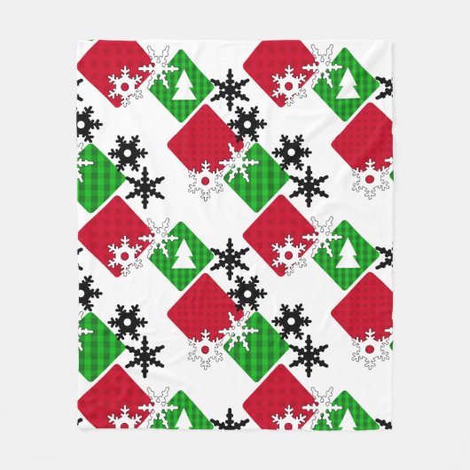 Neues Jahr, Weihnachten Fleecedecke (Vorderseite)