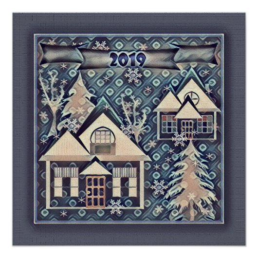 Neues Jahr, Weihnachten Poster (Vorderseite)