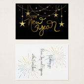 Neues Jahr wünscht Geschenkkarte (Vorne & Hinten)