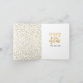 Neues Jahr wünscht Gold Stars Feiertagskarte (Innenseite)