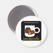 Neues JavaPodz Chocolate Cappuccino Magnet (Vorderseite/Rückseite)