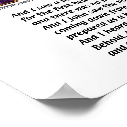 neues Jerusalem2p Poster (Ecke)