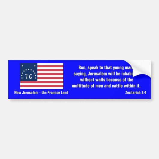 Neues Jerusalem - das versprochene Land Autoaufkleber (Vorne)