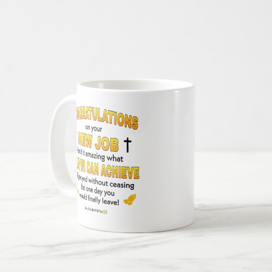 Neues Job Funny Geschenk für ein Christliches. C Kaffeetasse (Vorderseite Links)