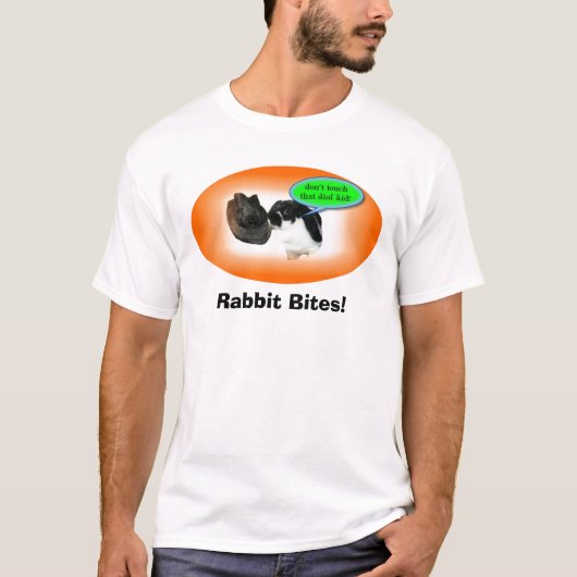 Neues Kaninchen beißt T-Shirt (Vorderseite)