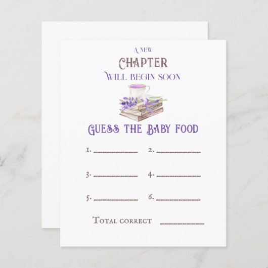 Neues Kapitel Anfängt Buch Ratschläge Baby Shower (Vorne/Hinten)