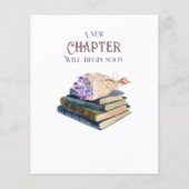 Neues Kapitel Anfängt Buch Ratschläge Baby Shower (Rückseite)