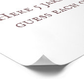 Neues Kapitel Anfängt Buch Ratschläge Baby Shower  Poster (Ecke)