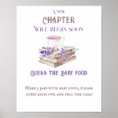 Neues Kapitel Anfängt Buch Ratschläge Baby Shower  Poster (Vorne)
