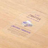 Neues Kapitel Anfängt Lavendel Brunch Babydusche Acryleinladungen (Ablage )