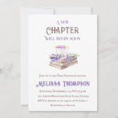 Neues Kapitel Anfängt Lavendel Brunch Babydusche Einladung (Vorderseite)