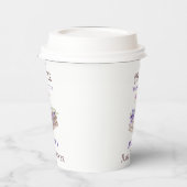 Neues Kapitel Anfängt Lavendel Brunch Babydusche Pappbecher (Links)