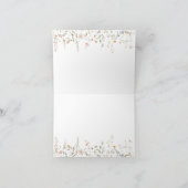 Neues Kapitel Anfängt Wildblume Babymädchen Dusche Dankeskarte (Innenseite)