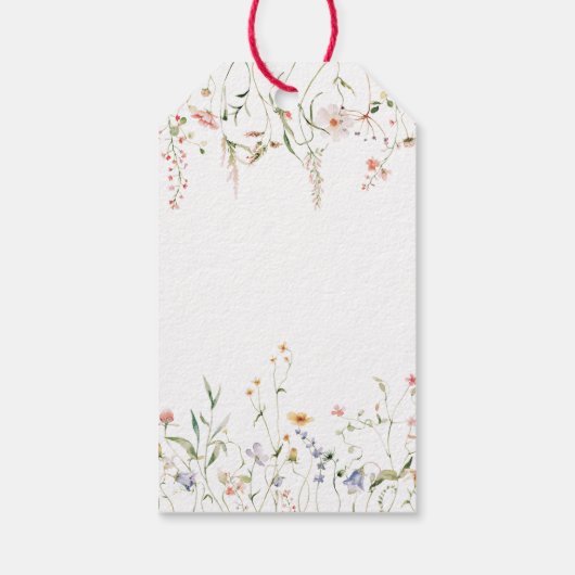 Neues Kapitel Anfängt Wildblume Babymädchen Dusche Geschenkanhänger (Rückseite)