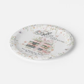 Neues Kapitel Anfängt Wildblume Babymädchen Dusche Pappteller (Schrägansicht)