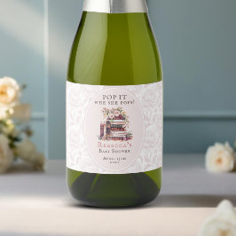 Neues Kapitel Baby Dusche Pop, wenn sie Pop! Schaumweinetikett