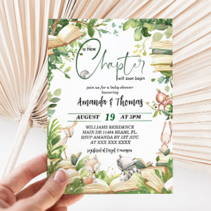 Neues Kapitel Baby Shower Einladung