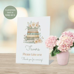 Neues Kapitel Baby Shower Geschenke Tischschild Bü Sockelschild