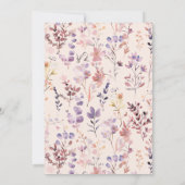 Neues Kapitel Babydusche Wasserfarbe, Wildblume Einladung (Rückseite)