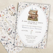 Neues Kapitel Babydusche Wasserfarbe, Wildblume Einladung