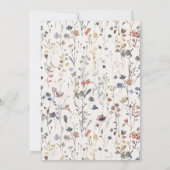 Neues Kapitel Babydusche Wasserfarbe, Wildblume Einladung (Rückseite)