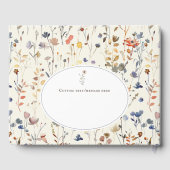 Neues Kapitel Babydusche Wasserfarbe, Wildblume Gästebuch (Rückseite)