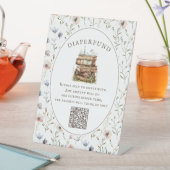 Neues Kapitel Babydusche Wildblume diaperture Sockelschild (In Situ)