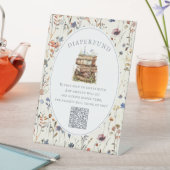 Neues Kapitel Babydusche Wildblume diaperture Sockelschild (In Situ)