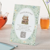 Neues Kapitel Babydusche Wildblume diaperture Sockelschild (In Situ)