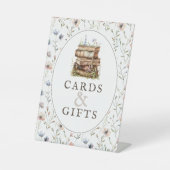 Neues Kapitel Babydusche Wildblumen & Geschenke Sockelschild (Vorderseite)