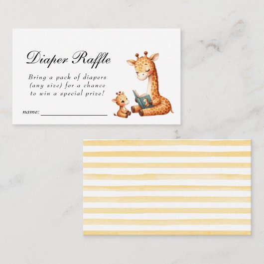 Neues Kapitel Babydusche-Windeln-Raffle-Ticket Mitteilungskarte (Vorne/Hinten)