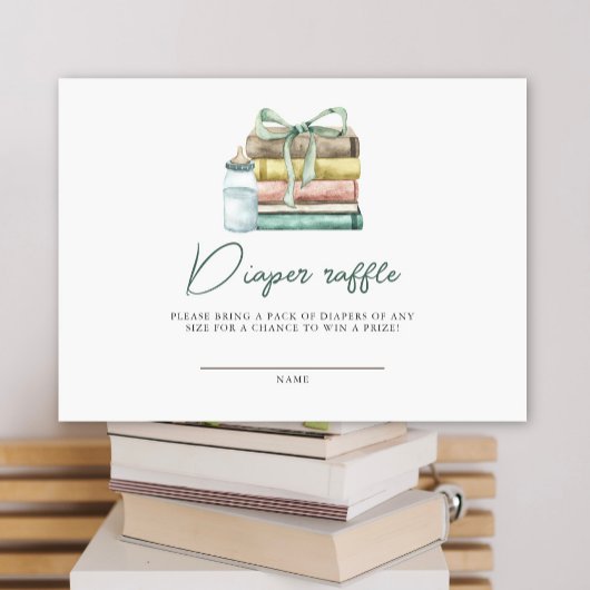 Neues Kapitel Babydusche Windelwanne Begleitkarte