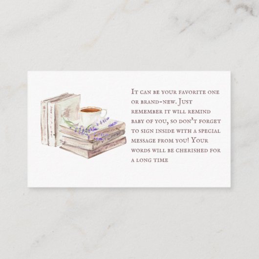 Neues Kapitel Beginnen Brunch Diaper Raffle Baby D Begleitkarte (Rückseite)