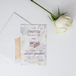 Neues Kapitel Beginnen Lavendel Tea Brunch Babydus Einladung