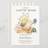 Neues Kapitel Beginnt Babydusche Einladung (Vorne/Hinten)