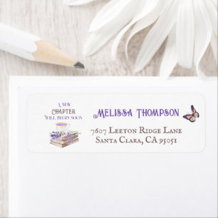 Neues Kapitel beginnt bald Lavendel Bücher Baby Sh