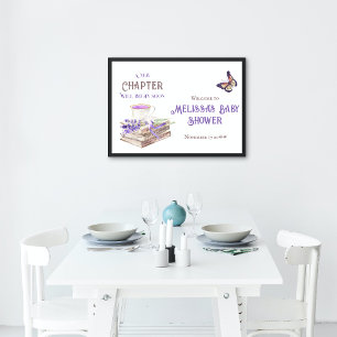 Neues Kapitel Beginnt Bald Lavendel Bücher Baby Sh Banner
