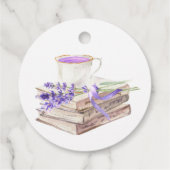 Neues Kapitel Beginnt bald Lavendel Bücher Kinderd Geschenkanhänger (Rückseite)