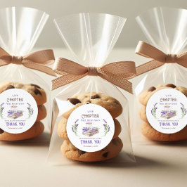 Neues Kapitel Beginnt bald Lavendel Bücher Kinderd Runder Aufkleber