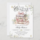 Neues Kapitel Beginnt Blumenbucht Babydusche Einladung (Vorderseite)