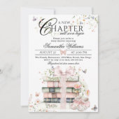 Neues Kapitel Beginnt Blumenbucht Kindermädchendus Einladung (Vorderseite)