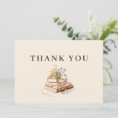 Neues Kapitel beginnt Brautparty Dankeskarte (Stehend Vorderseite)