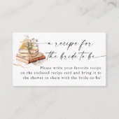 Neues Kapitel Beginnt Brautparty-Rezept Anfrage Begleitkarte (Vorderseite)