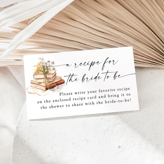 Neues Kapitel Beginnt Brautparty-Rezept Anfrage Begleitkarte