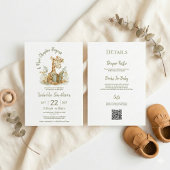 Neues Kapitel beginnt Buch Baby Shower QR Code Einladung