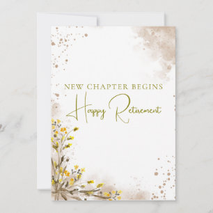 Neues Kapitel Beginnt Elegantes Rentengeschenk Karte