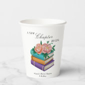 Neues Kapitel beginnt Floral-Brautdusche Pappbecher (Rückseite)
