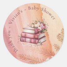 Neues Kapitel Beginnt Florale Bücher Baby-Party